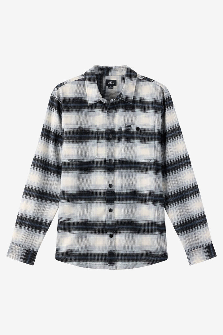 O'Neill Men's Glacier Yarn Dye Flannel Long Sleeve Shirt - Tofu - Sun Diego Boardshop