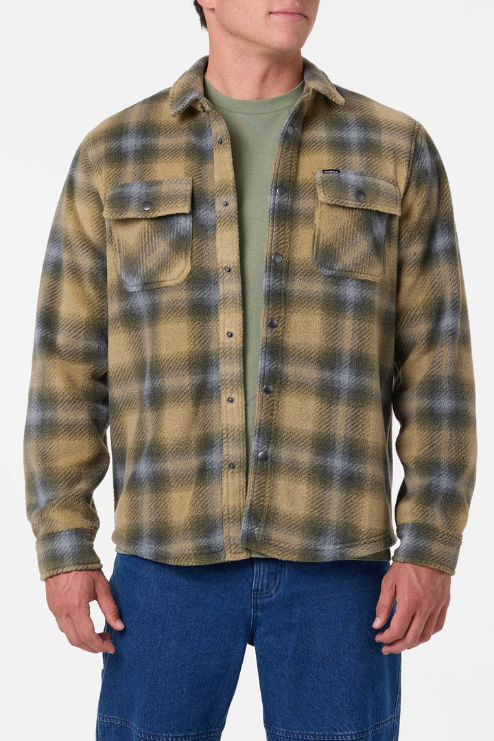 O'Neill Men's Glacier Plaid Superfleece Long Sleeve Shirt - Twill - Sun Diego Boardshop