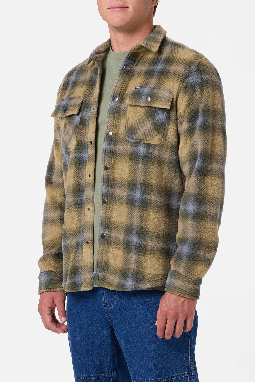 O'Neill Men's Glacier Plaid Superfleece Long Sleeve Shirt - Twill - Sun Diego Boardshop