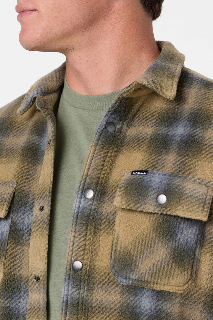 O'Neill Men's Glacier Plaid Superfleece Long Sleeve Shirt - Twill - Sun Diego Boardshop