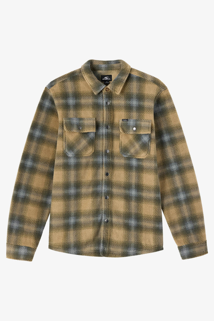 O'Neill Men's Glacier Plaid Superfleece Long Sleeve Shirt - Twill - Sun Diego Boardshop