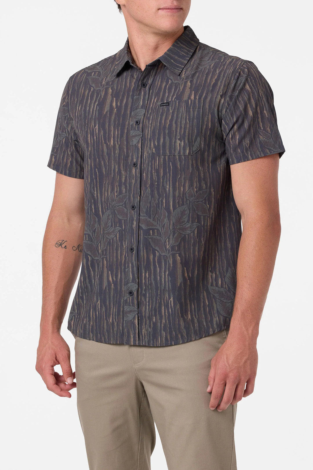 O'Neill Men's TRVLR Perforated Print Standard Shirt - Camo - Sun Diego Boardshop