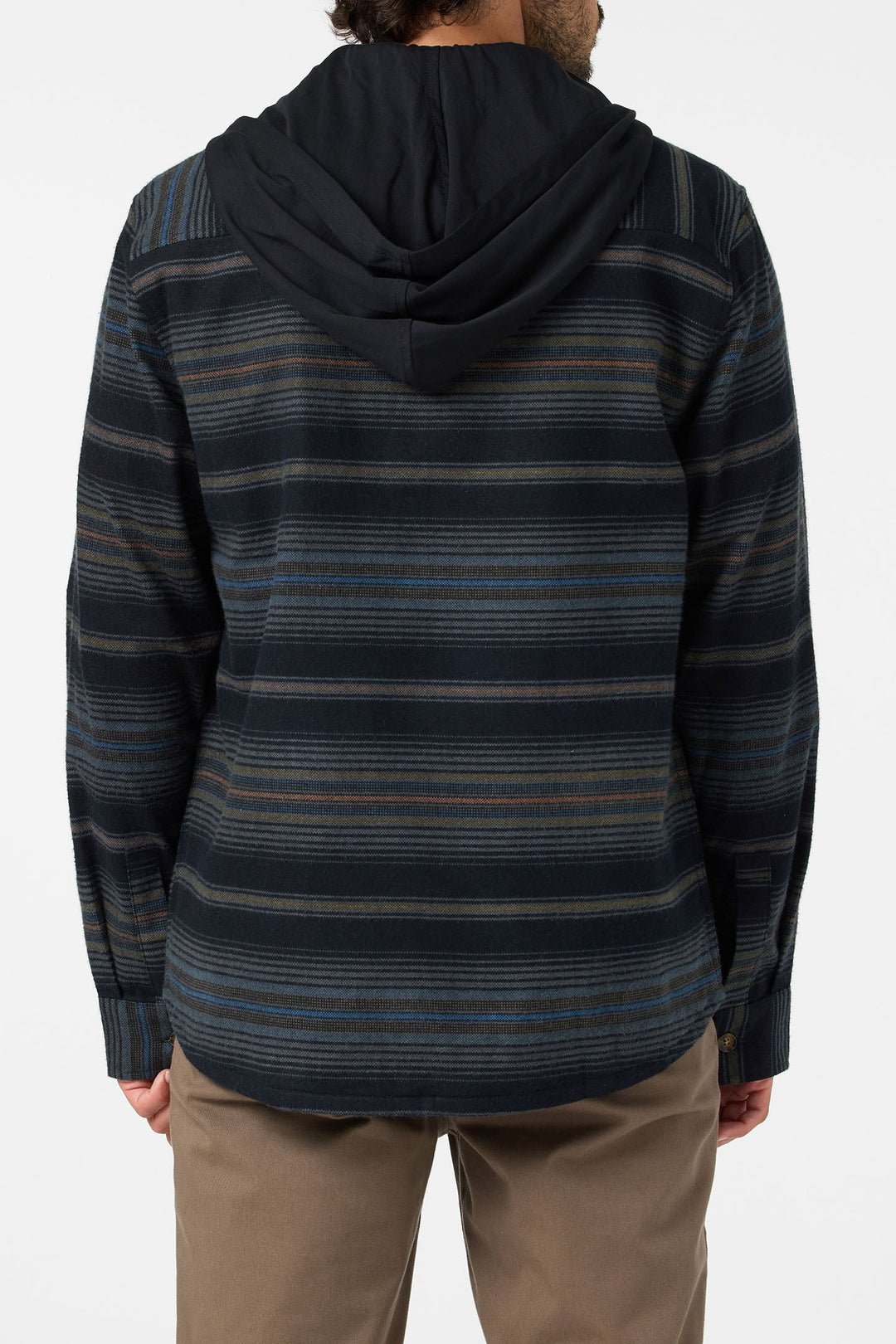 O'Neill Men's Hooded Lined Flannel Long Sleeve Shirt - Black - Sun Diego Boardshop