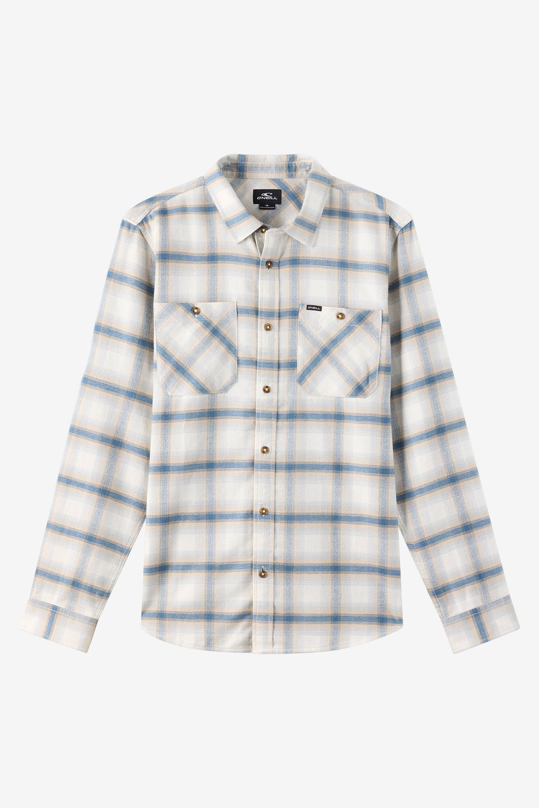 O'Neill Men's Coastline Flannel Long Sleeve Shirt - Tofu - Sun Diego Boardshop