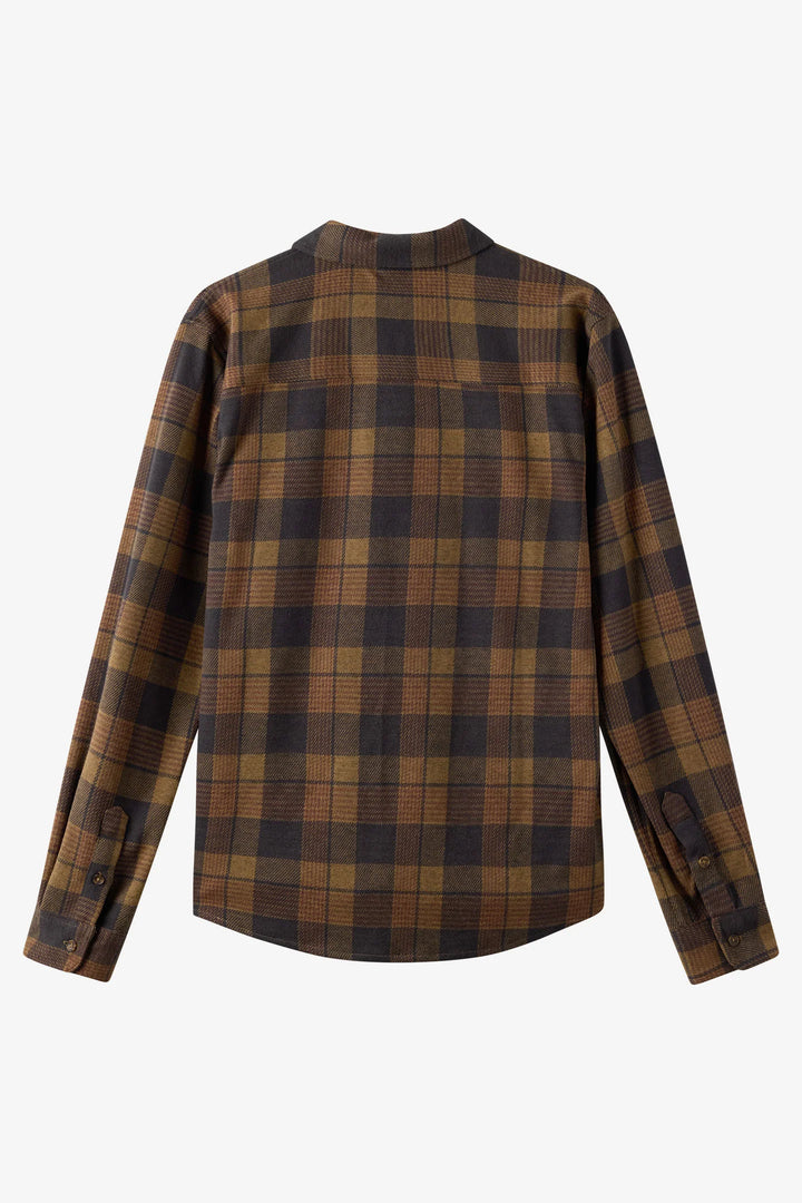 O'Neill Men's Sutton Flannel Long Sleeve Shirt - Dark Khaki - Sun Diego Boardshop