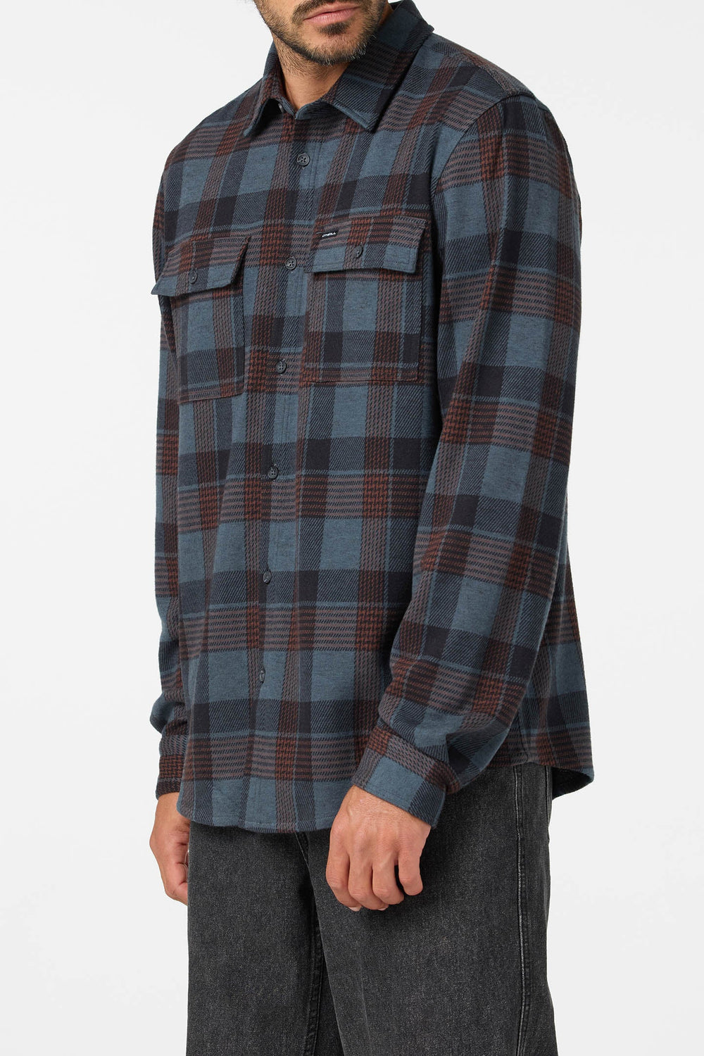 O'Neill Men's Sutton Flannel Long Sleeve Shirt - Dark Slate - Sun Diego Boardshop