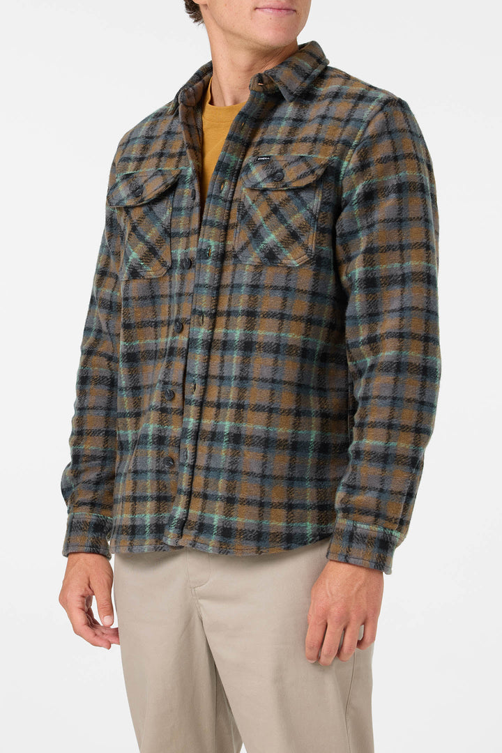 O'Neill Men's Outside Heavy Shirt Jacket - Heather Grey - Sun Diego Boardshop