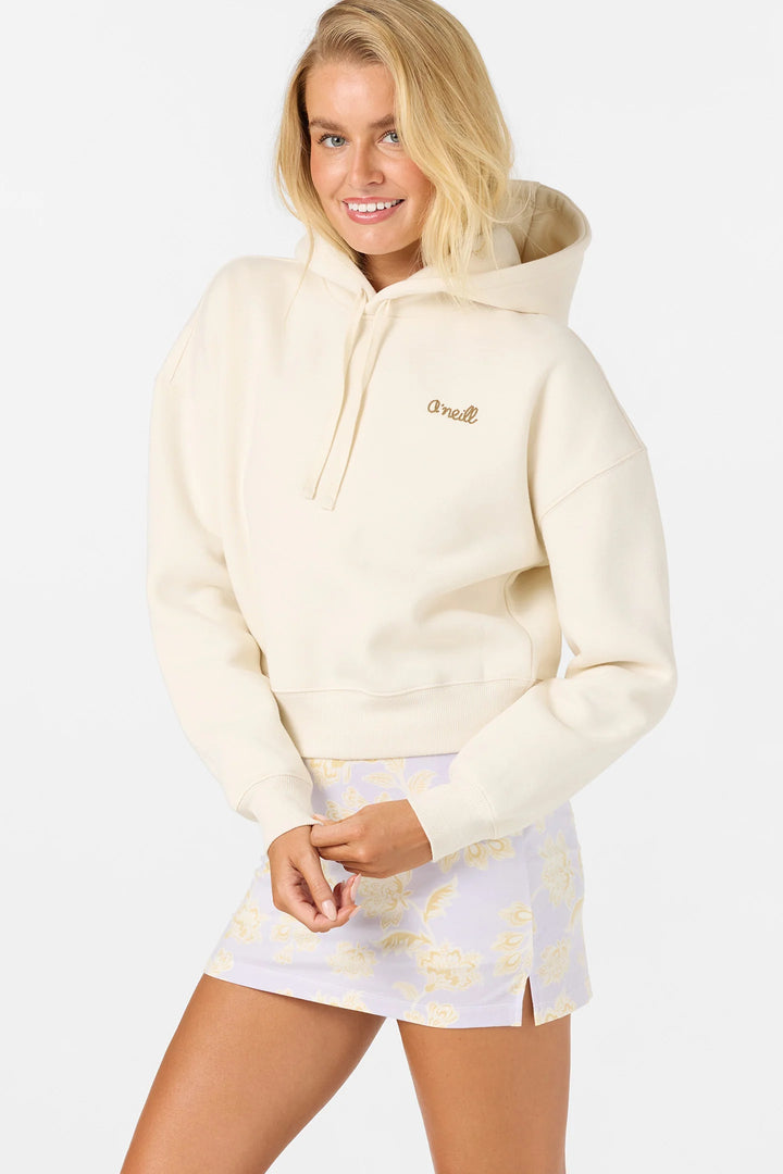 O'Neill Women's Arden Cropped Hoodie Pullover Fleece - Tofu - Sun Diego Boardshop