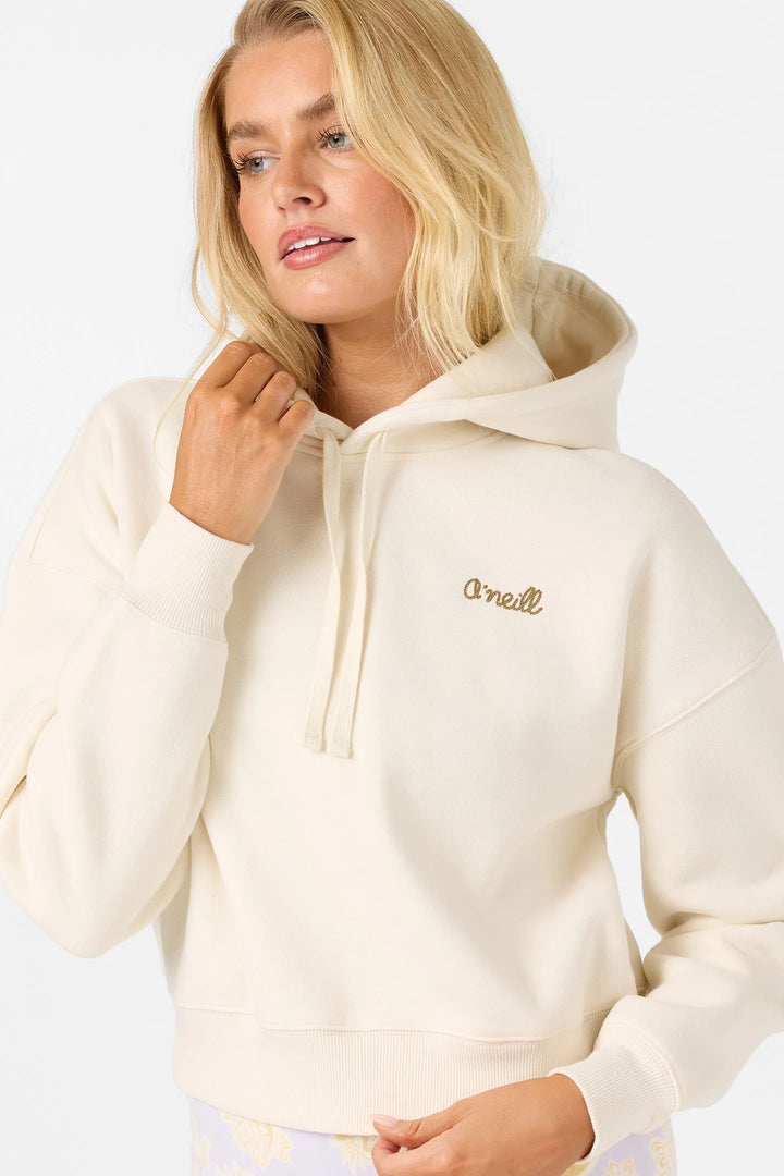 O'Neill Women's Arden Cropped Hoodie Pullover Fleece - Tofu - Sun Diego Boardshop