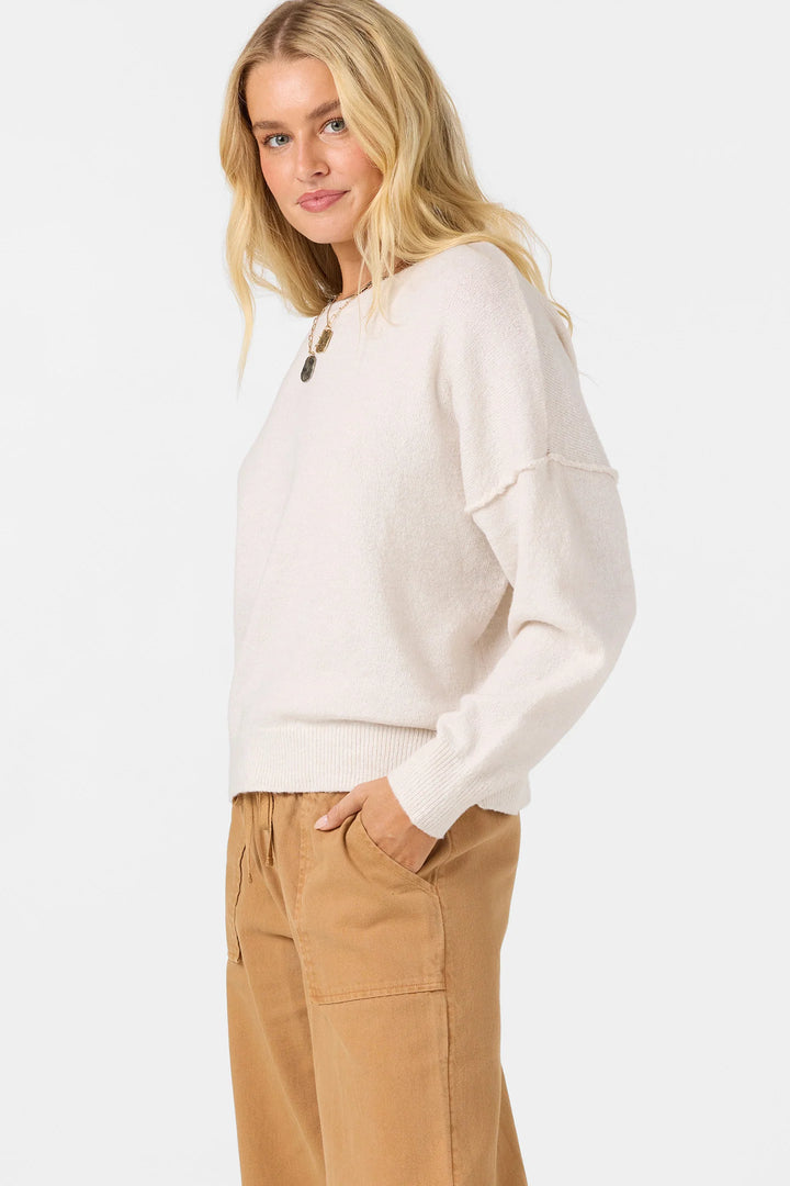 O'Neill Women's Kari Long Sleeve Sweater - Tofu - Sun Diego Boardshop