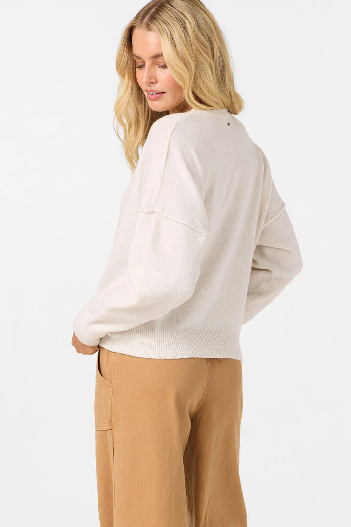 O'Neill Women's Kari Long Sleeve Sweater - Tofu - Sun Diego Boardshop