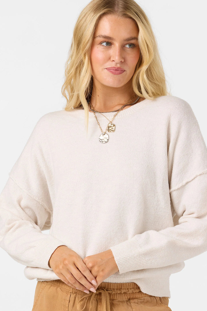 O'Neill Women's Kari Long Sleeve Sweater - Tofu - Sun Diego Boardshop