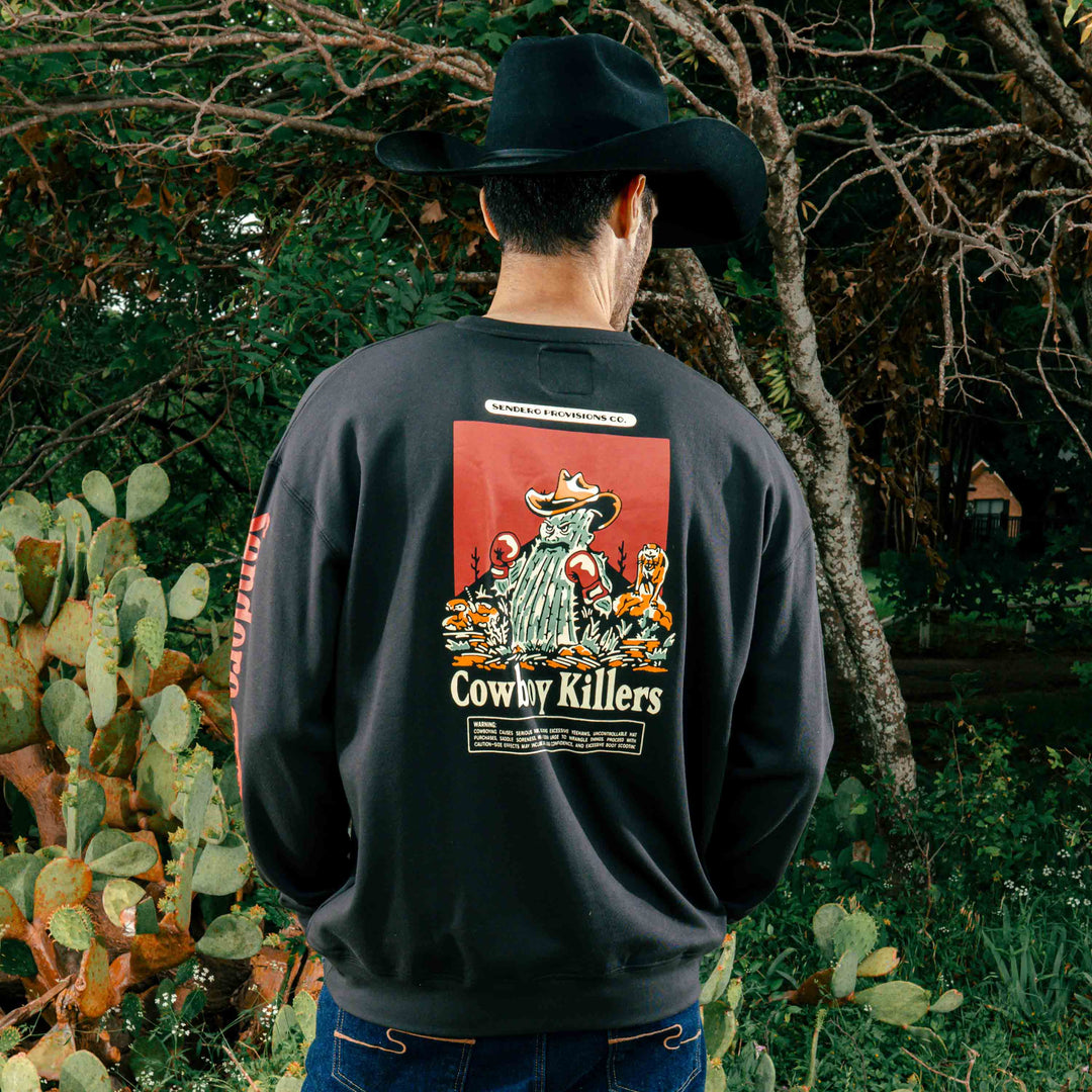Sendero Men's Cowboy Killers Sweatshirt - Black - Sun Diego Boardshop