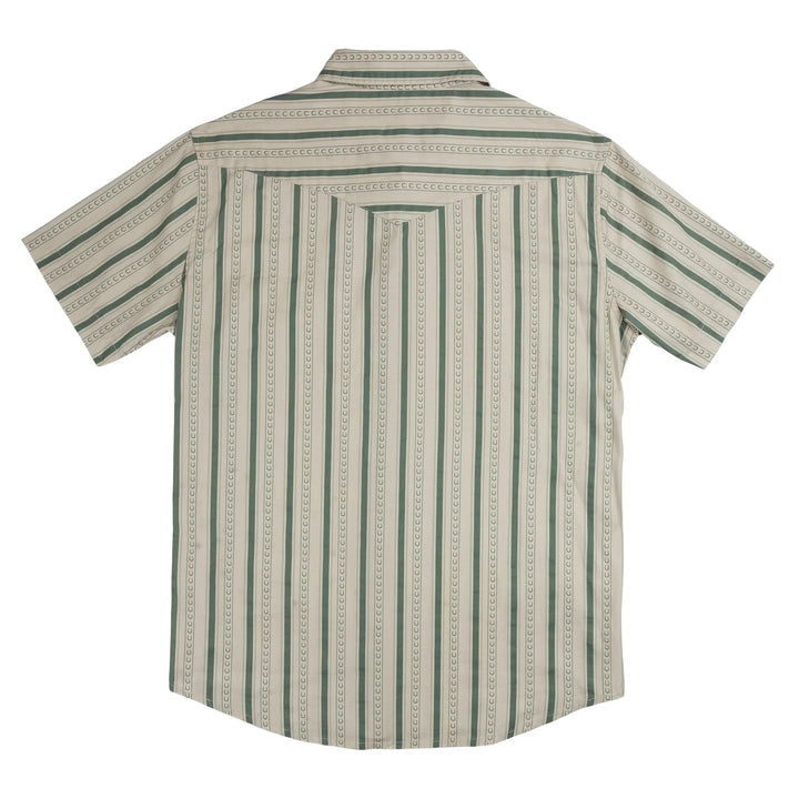 Sendero Men's The Wyatt Pearl Snap Short Sleeve Shirt - Horseshoe Stripe