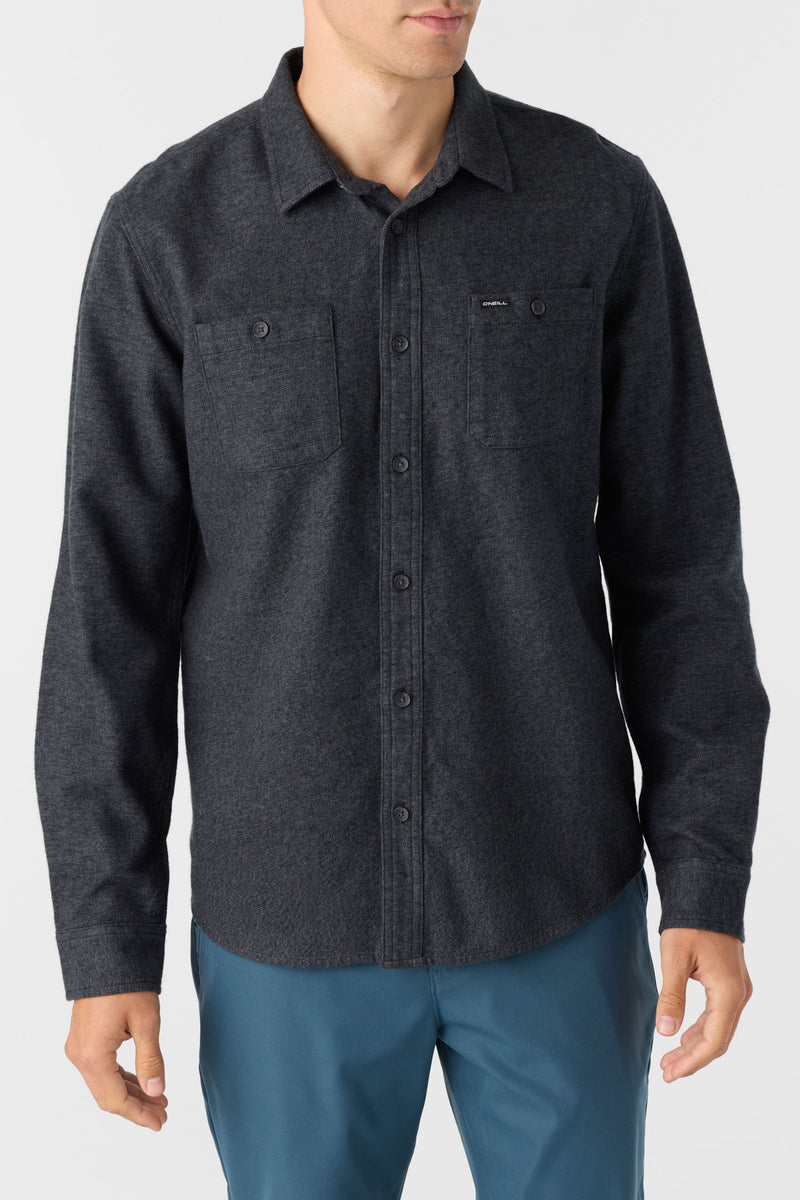 ONeill BREAKWATER SOLID FLANNEL STANDARD FIT SHIRT - BLACK - Sun Diego Boardshop