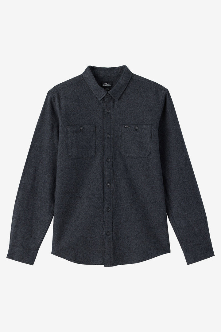 ONeill BREAKWATER SOLID FLANNEL STANDARD FIT SHIRT - BLACK - Sun Diego Boardshop