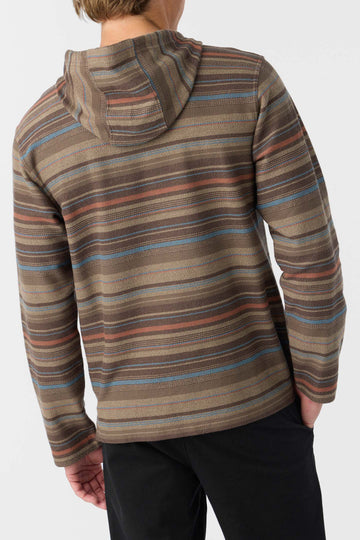 ONeill BAVARO STRIPE PONCHO PULLOVER FLEECE - CHOCOLATE CHIP - Sun Diego Boardshop