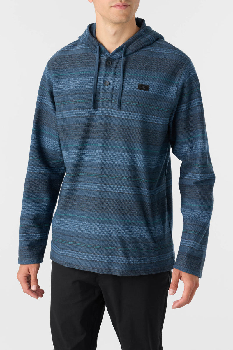 ONeill BAVARO STRIPE PONCHO PULLOVER FLEECE - MIDNIGHT NAVY - Sun Diego Boardshop