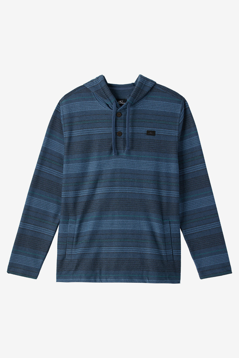 ONeill BAVARO STRIPE PONCHO PULLOVER FLEECE - MIDNIGHT NAVY - Sun Diego Boardshop