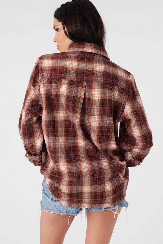 ONeill BROOKS FLANNEL OVERSIZED FIT SHIRT - SIERRA - Sun Diego Boardshop