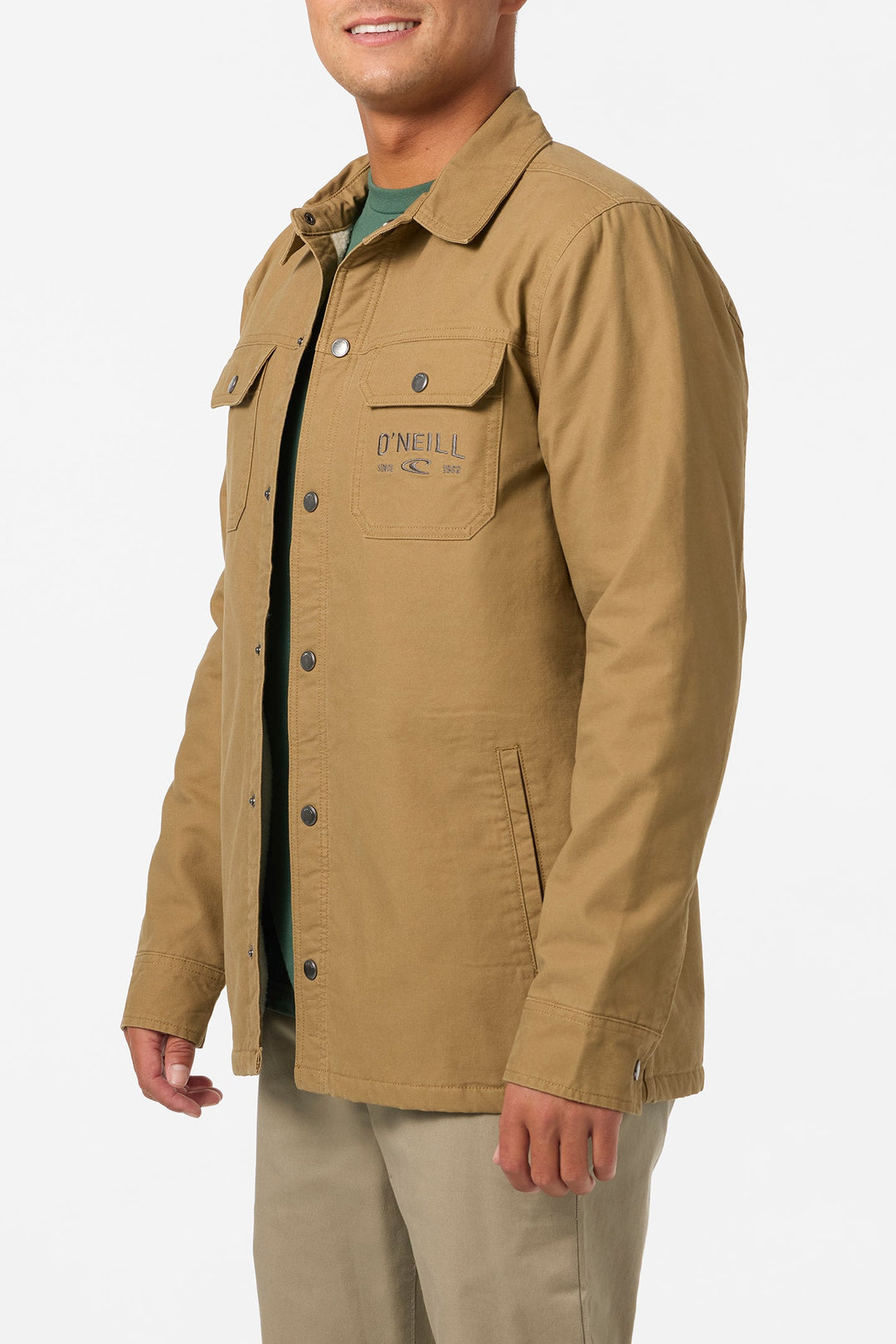 O`Neill Bronsen High Pile Jacket - Dark Khaki - Sun Diego Boardshop