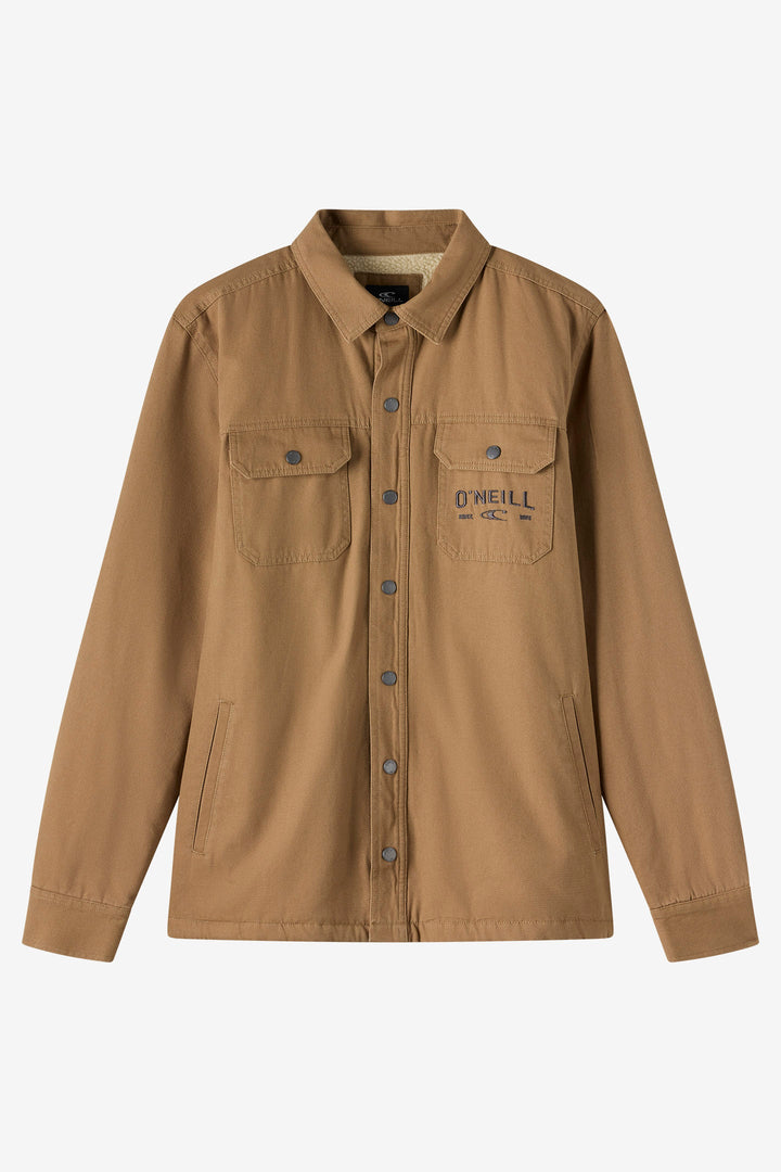 O`Neill Bronsen High Pile Jacket - Dark Khaki - Sun Diego Boardshop