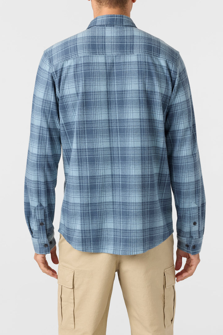 O`Neill Sutton Knit Plaid Standard Fit Long Sleeve Shirt - Citadel - Sun Diego Boardshop