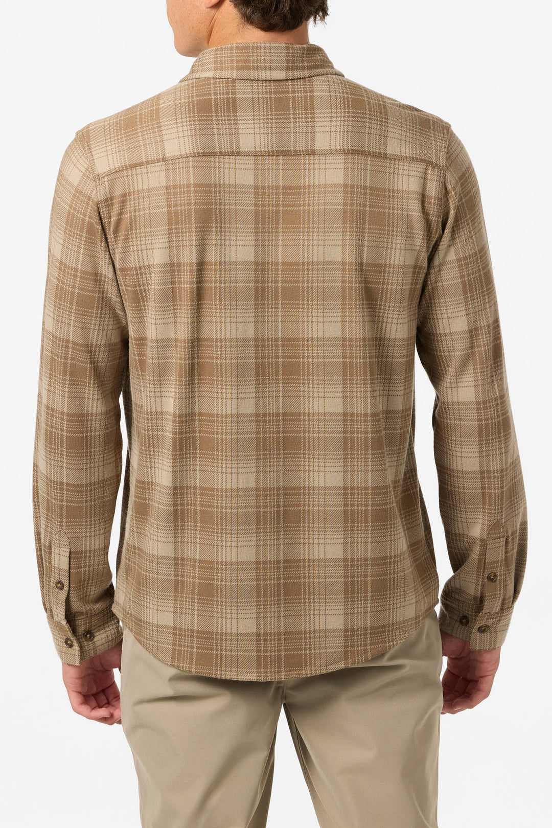 O`Neill Sutton Knit Plaid Standard Fit Long Sleeve Shirt - Dark Khaki - Sun Diego Boardshop
