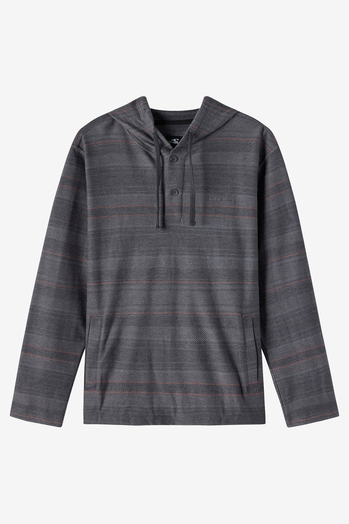 O`Neill Bavaro Stripe Poncho Pullover Fleece - Black - Sun Diego Boardshop