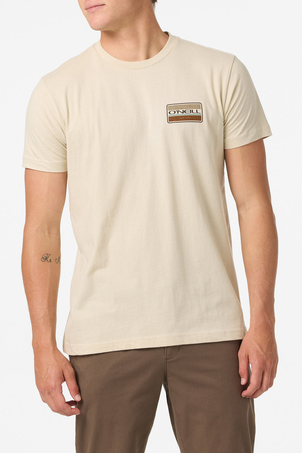 O`Neill Banner Standard Fit Tee - Lt Khaki - Sun Diego Boardshop