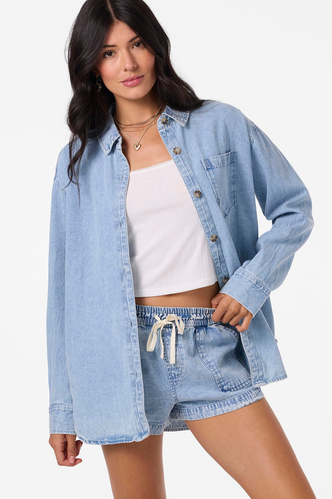 O`Neill Sevie Shacket Denim Jacket - Drifter - Sun Diego Boardshop