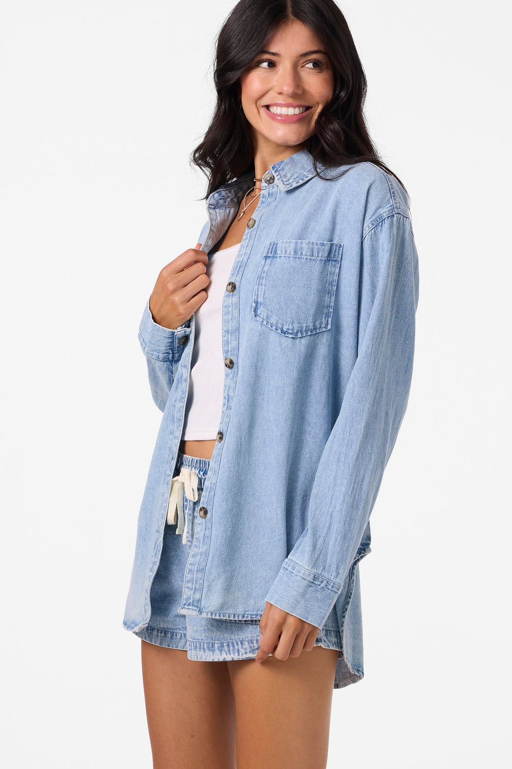 O`Neill Sevie Shacket Denim Jacket - Drifter - Sun Diego Boardshop