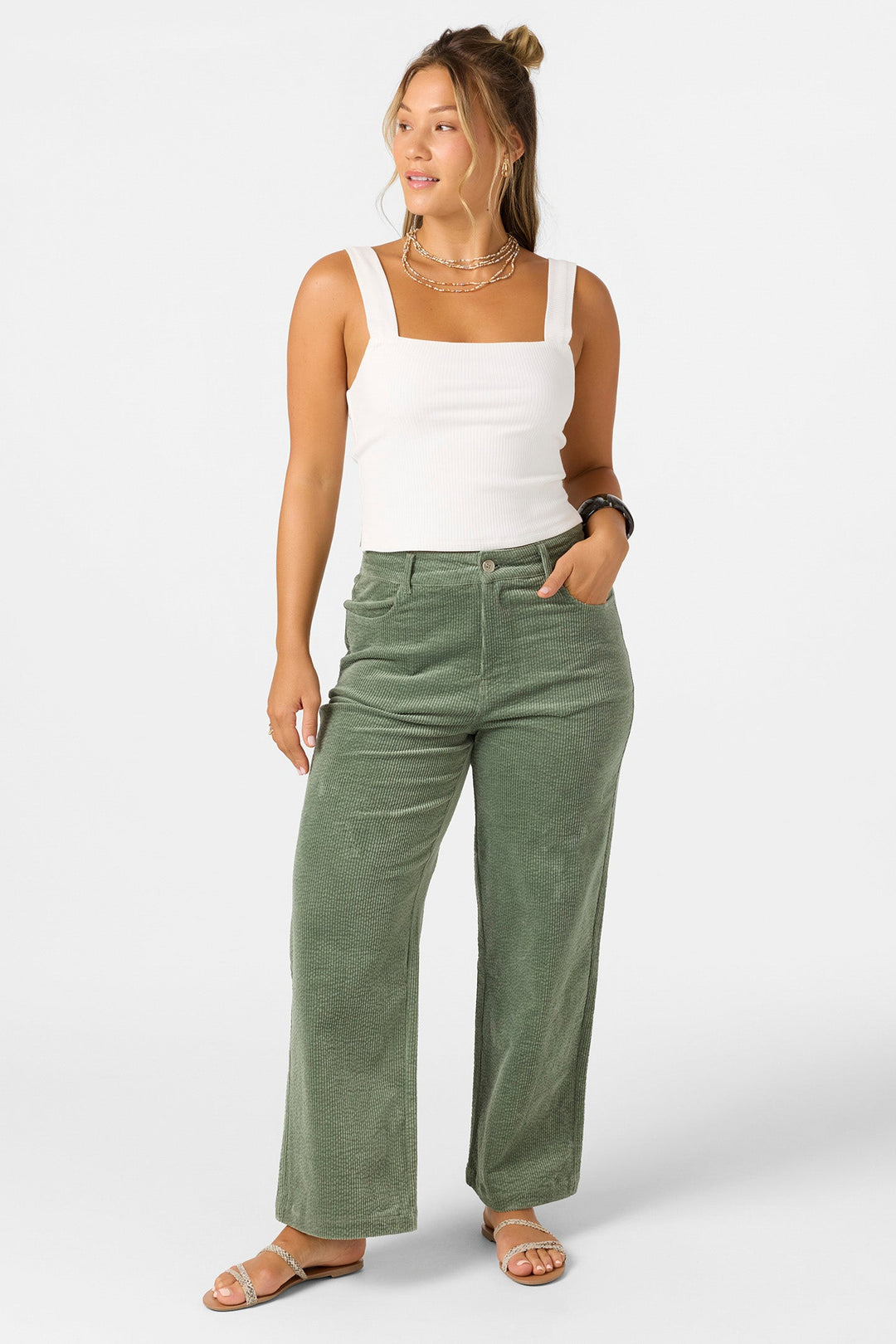 O`Neill Vanessa Solid Sleeveless Top - Winter White - Sun Diego Boardshop