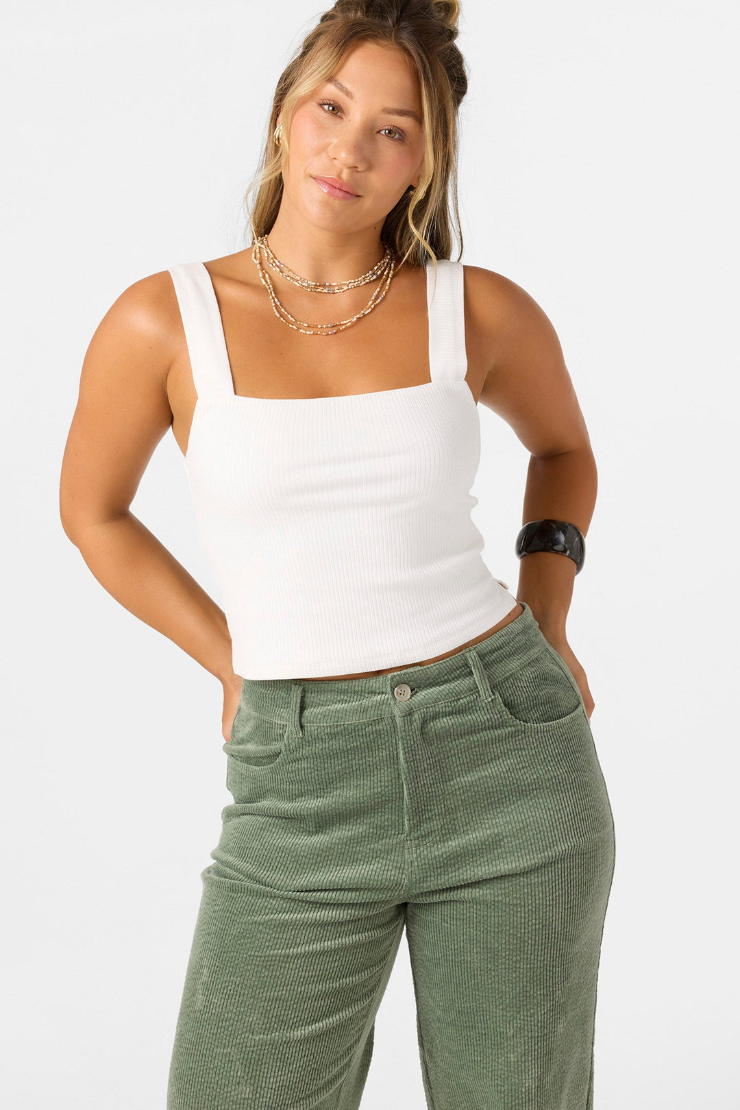 O`Neill Vanessa Solid Sleeveless Top - Winter White - Sun Diego Boardshop