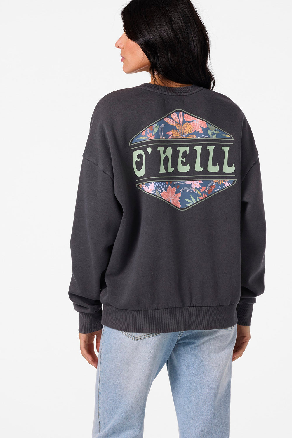 O`Neill Solis Crew Crew Neck Fleece - Washed Black - Sun Diego Boardshop