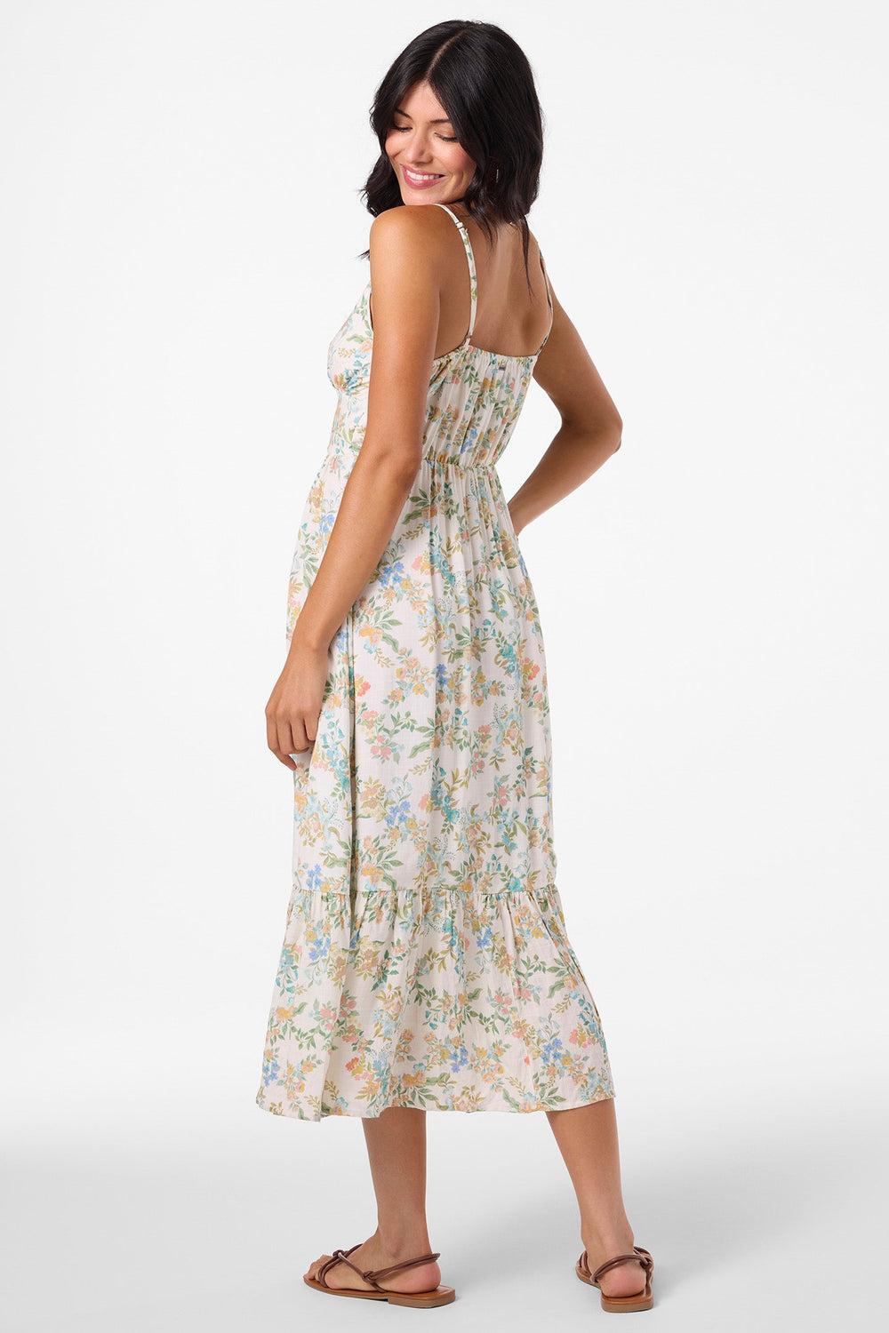 O`Neill Pilar Nayomi Floral Midi Dress - Winter White - Sun Diego Boardshop