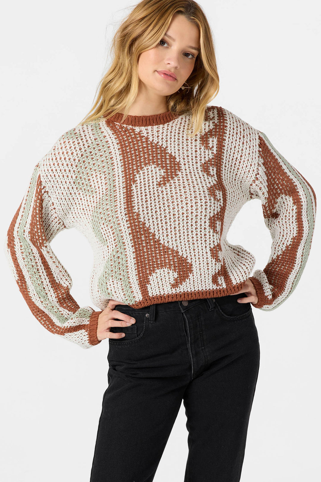 O`Neill Josephine Long Sleeve Sweater - Winter White - Sun Diego Boardshop