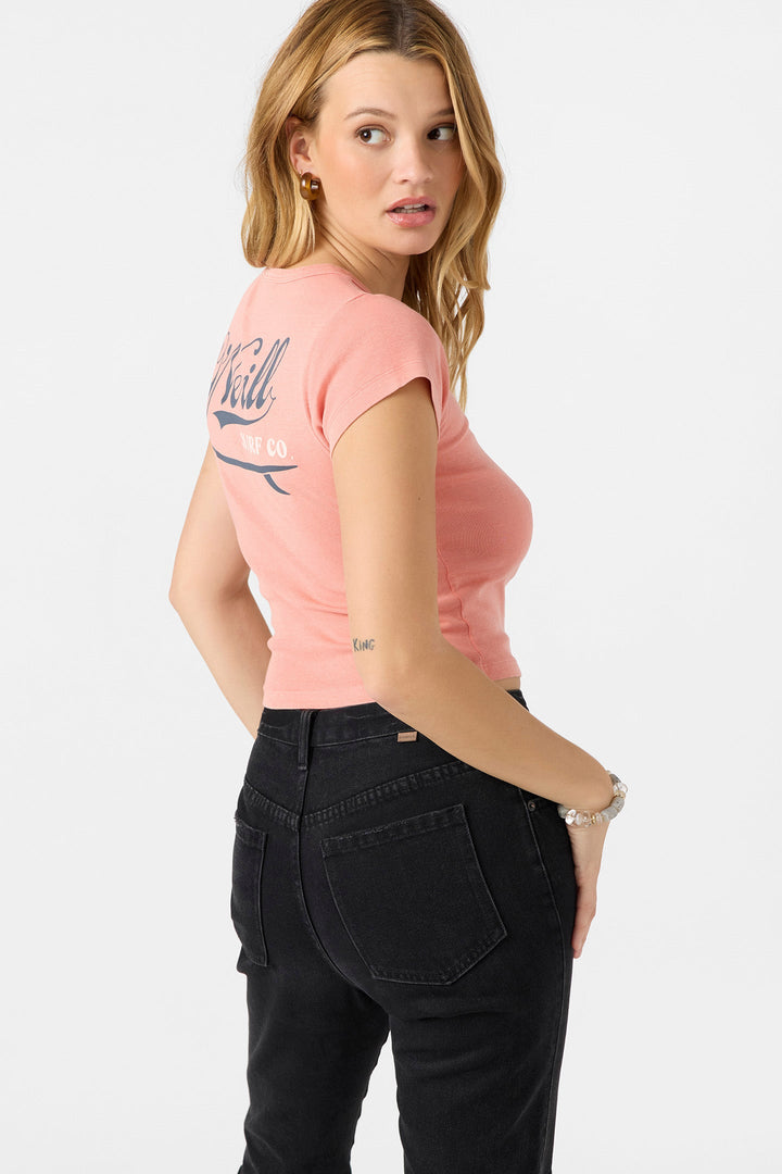 O`Neill Script Surf Tee - Coral Haze - Sun Diego Boardshop