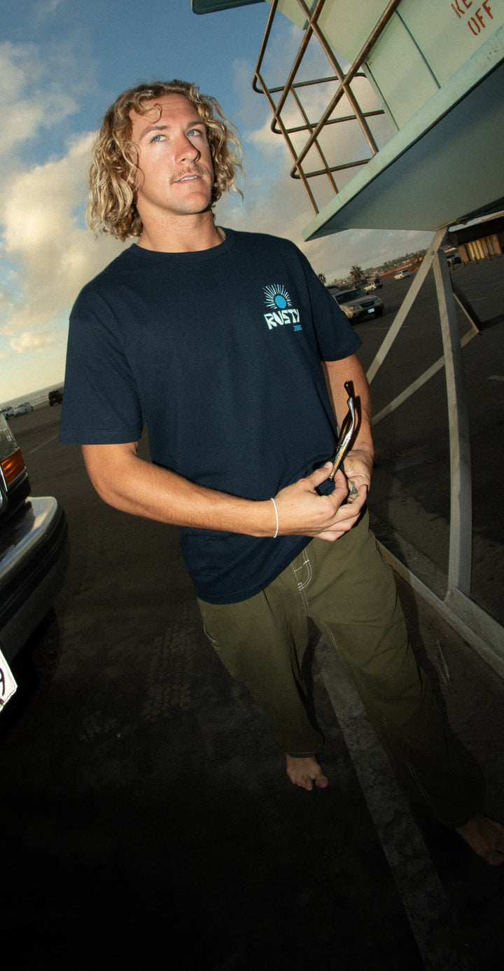 Rusty Resort 85 Tee - Navy - Sun Diego Boardshop
