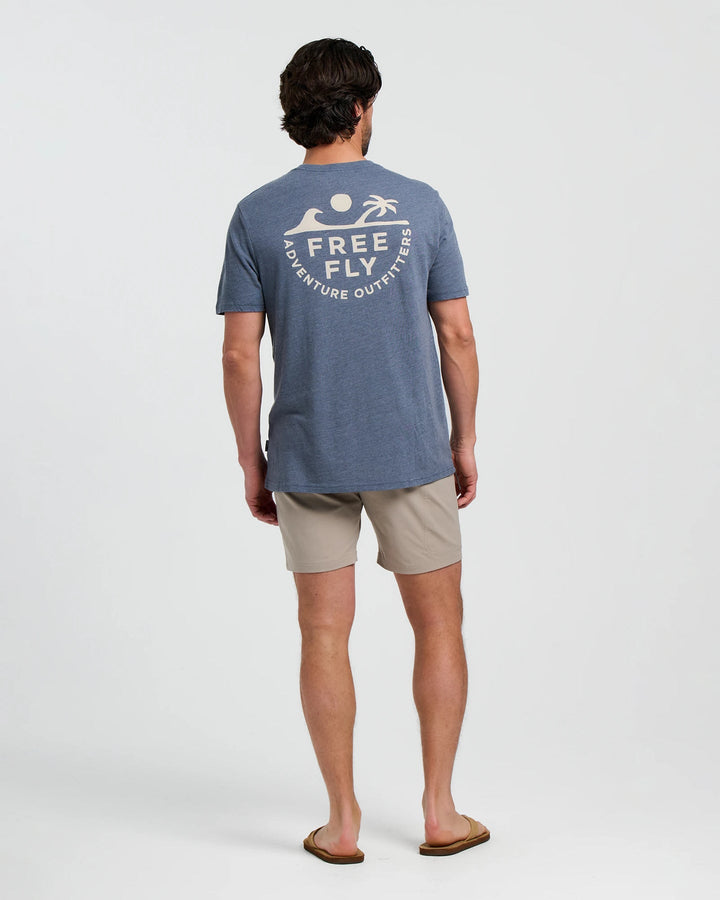 Free Fly Rising Tide Tee - Heather Storm Cloud - Sun Diego Boardshop
