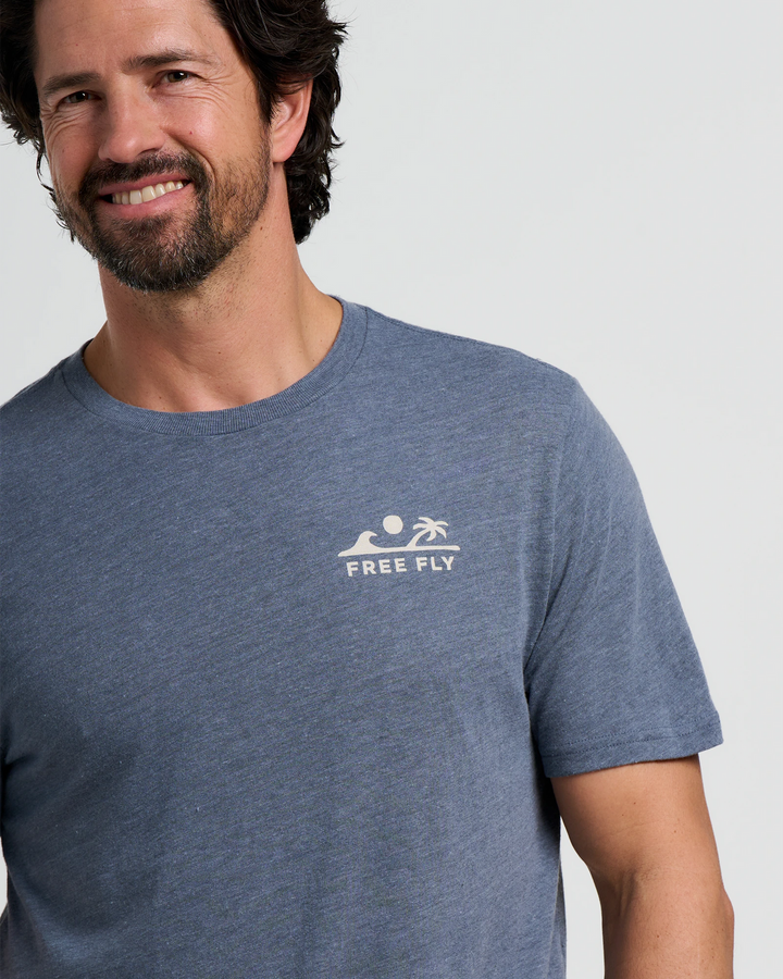 Free Fly Rising Tide Tee - Heather Storm Cloud - Sun Diego Boardshop