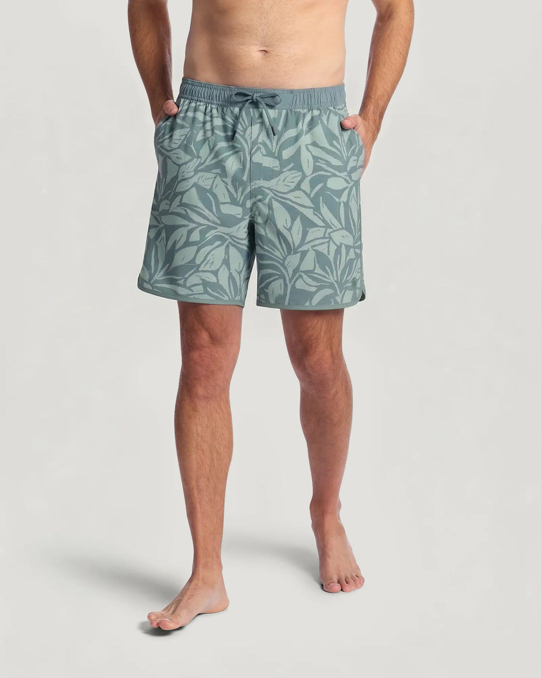 Free Fly Men's Lined Downshore Trunk - Canopy Print Stormy Sea - Sun Diego Boardshop