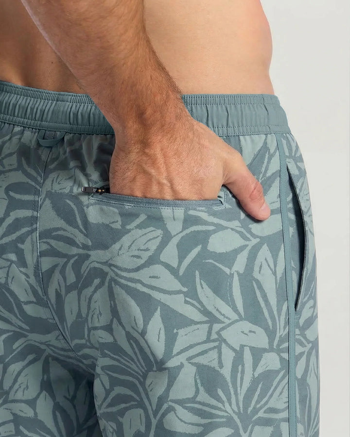 Free Fly Men's Lined Downshore Trunk - Canopy Print Stormy Sea - Sun Diego Boardshop