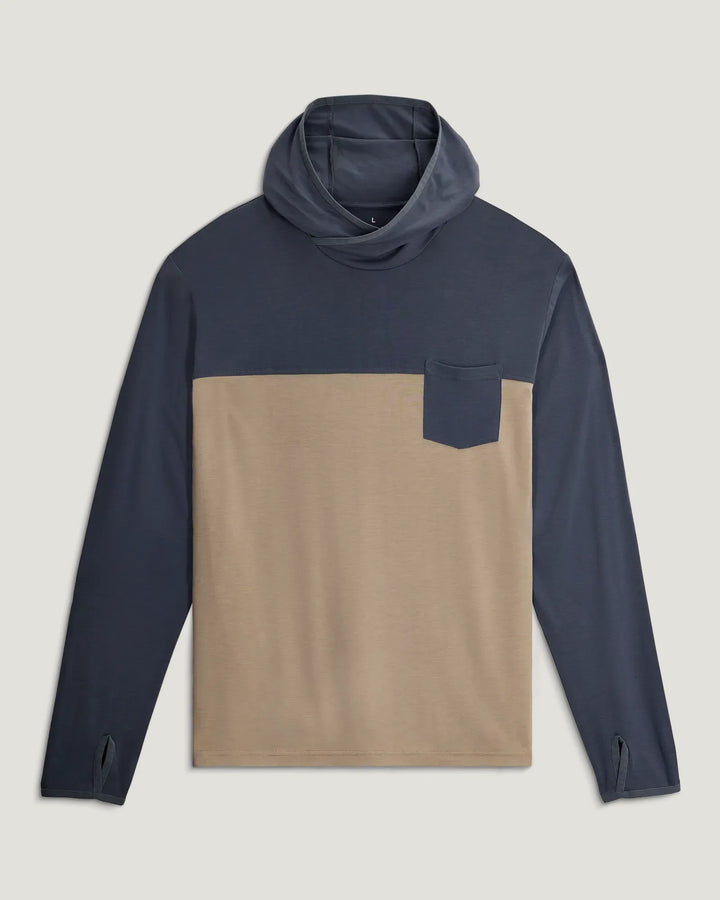 Free Fly Men's Bamboo Hybrid Hoodie - Storm Cloud/Desert Tan - Sun Diego Boardshop