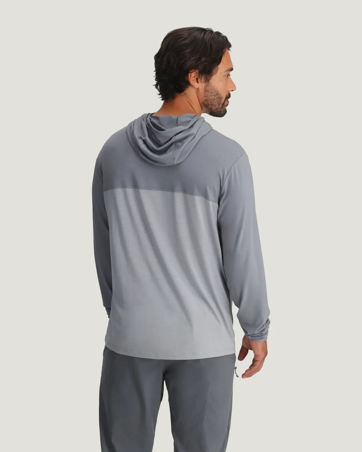 Free Fly Men's Bamboo Hybrid Hoodie - Slate/Aspen Grey - Sun Diego Boardshop