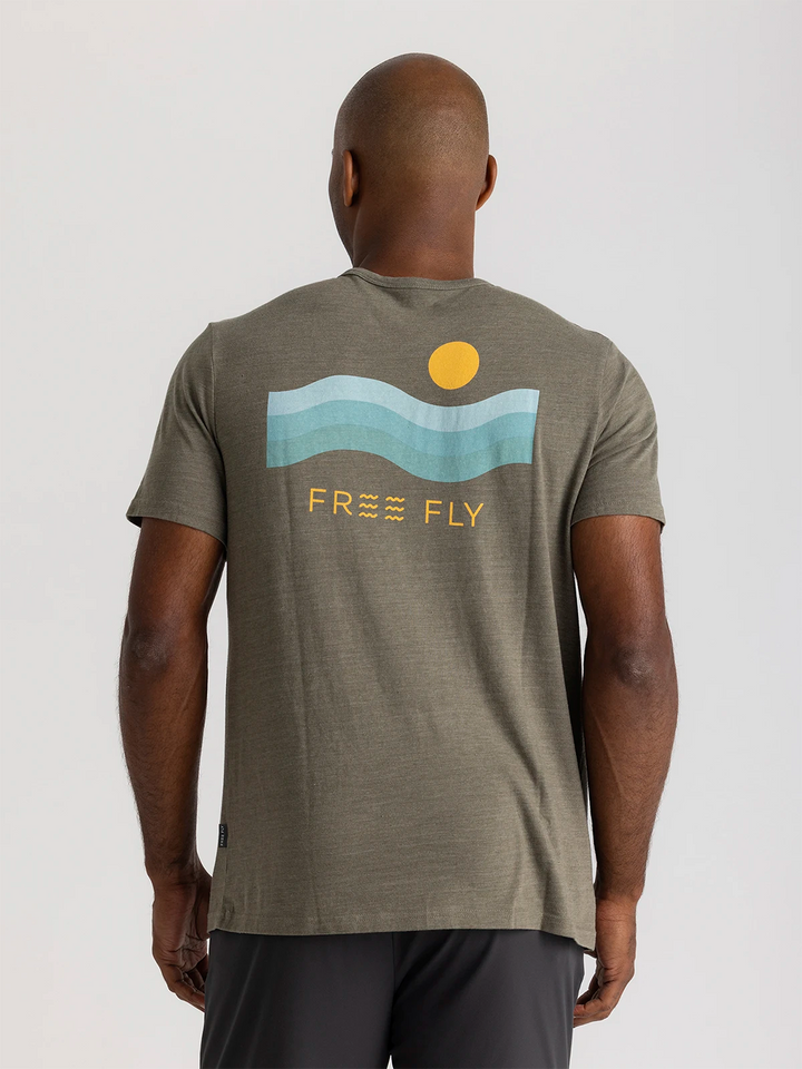 Free Fly Downstream Pocket Tee - HEATHER FATIGUE - Sun Diego Boardshop