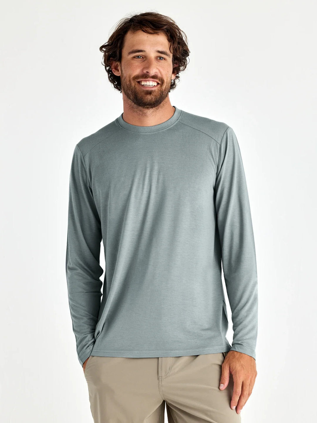 Free Fly Men's Men's Bamboo Lightweight Long Sleeve - Slate - Sun Diego Boardshop