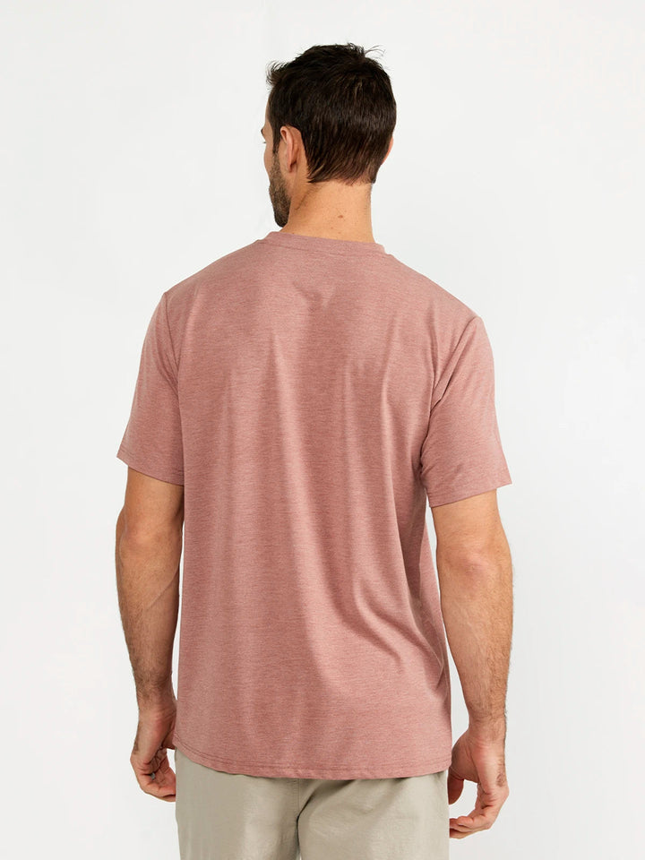 Free Fly Men's Bamboo Flex Pocket Tee - HEATHER BRICK - Sun Diego Boardshop