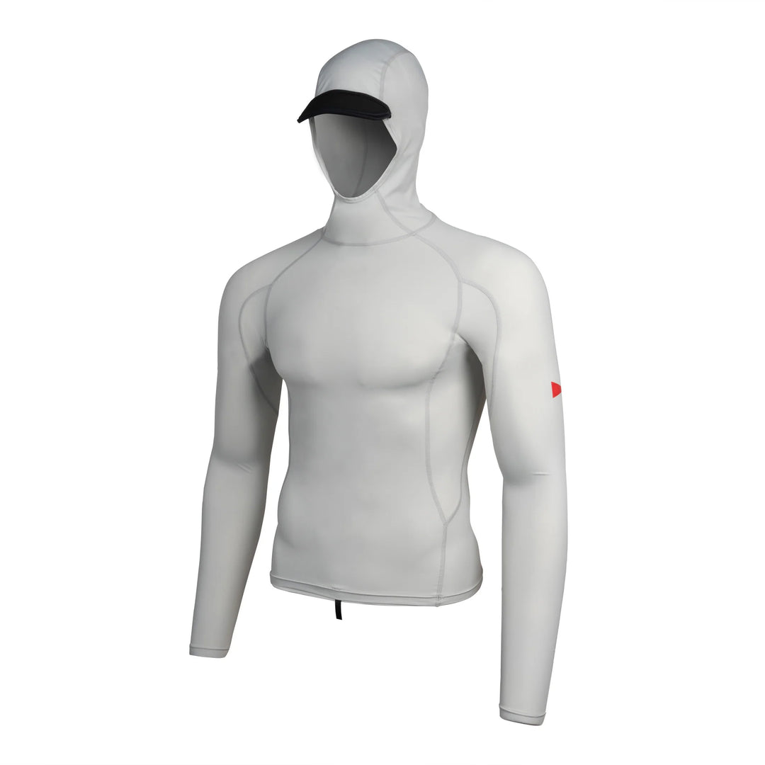 Florence Marine X Men's Long Sleeve Hooded Rashguard - Silver