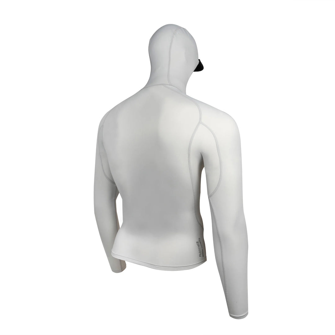Florence Marine X Men's Long Sleeve Hooded Rashguard - Silver